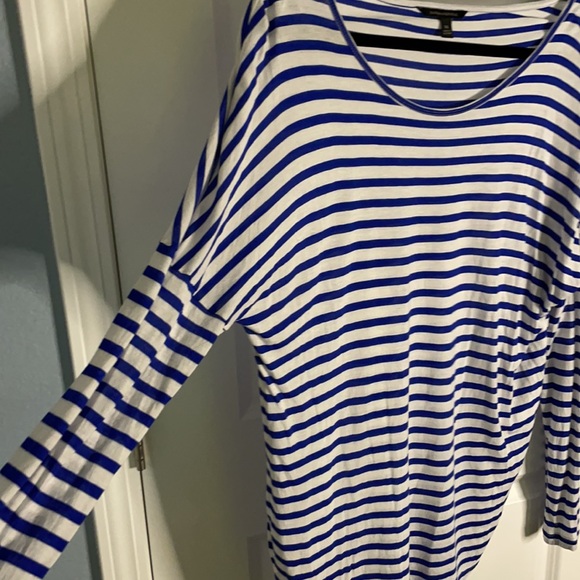 Banana Republic drop sleeve tunic royal blue/white stripe sz XL great condition - Picture 3 of 5